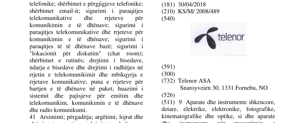 Zëri i markës TELENOR & DEVICE (BLACK AND DEVICE) në buletin