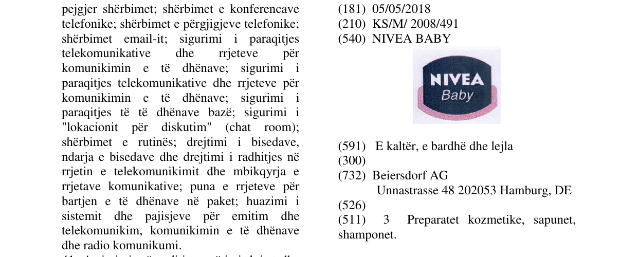 Zëri i markës NIVEA BABY në buletin