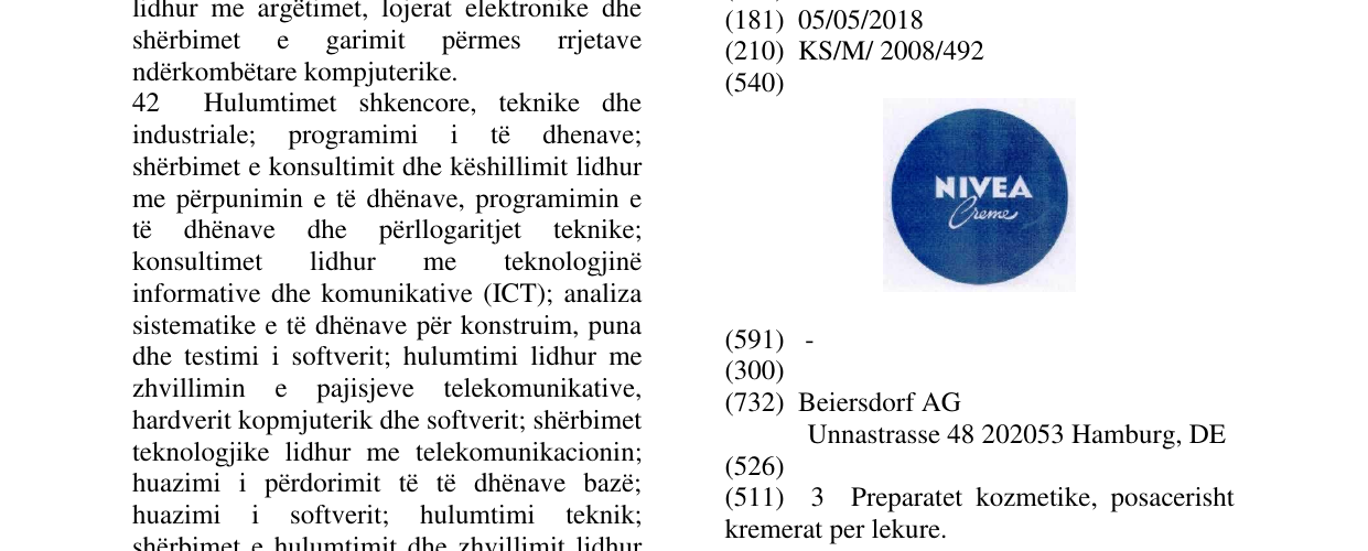 Zëri i markës NIVEA CREME në buletin