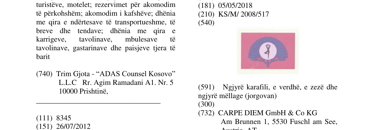 Zëri i markës Markë figurative në buletin