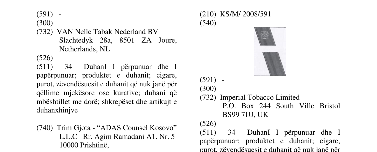 Zëri i markës Markë figurative në buletin