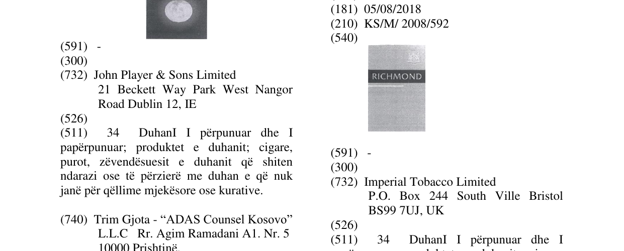 Zëri i markës Markë figurative në buletin