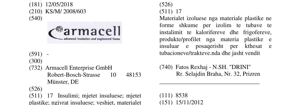 Zëri i markës armacell në buletin