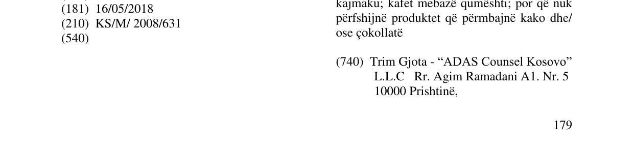 Zëri i markës CHICCO D'ORO në buletin