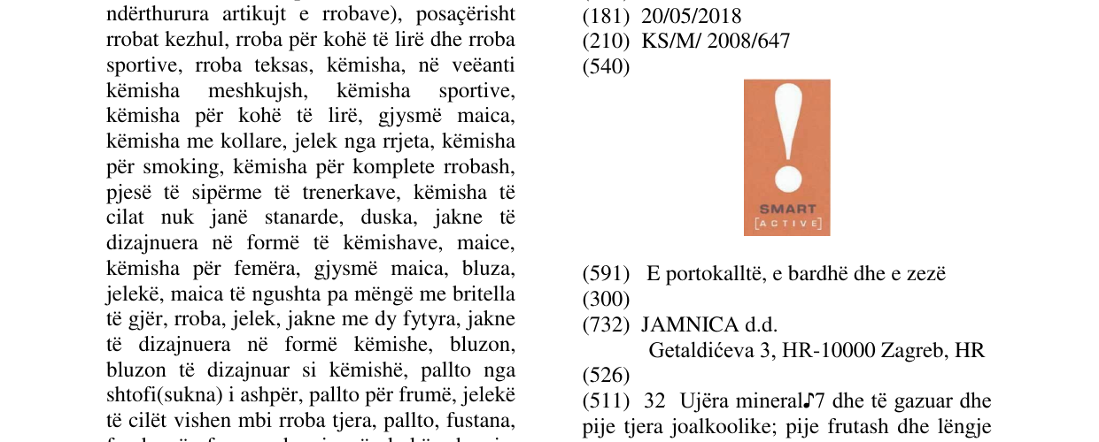 Zëri i markës SMART ACTIVE në buletin
