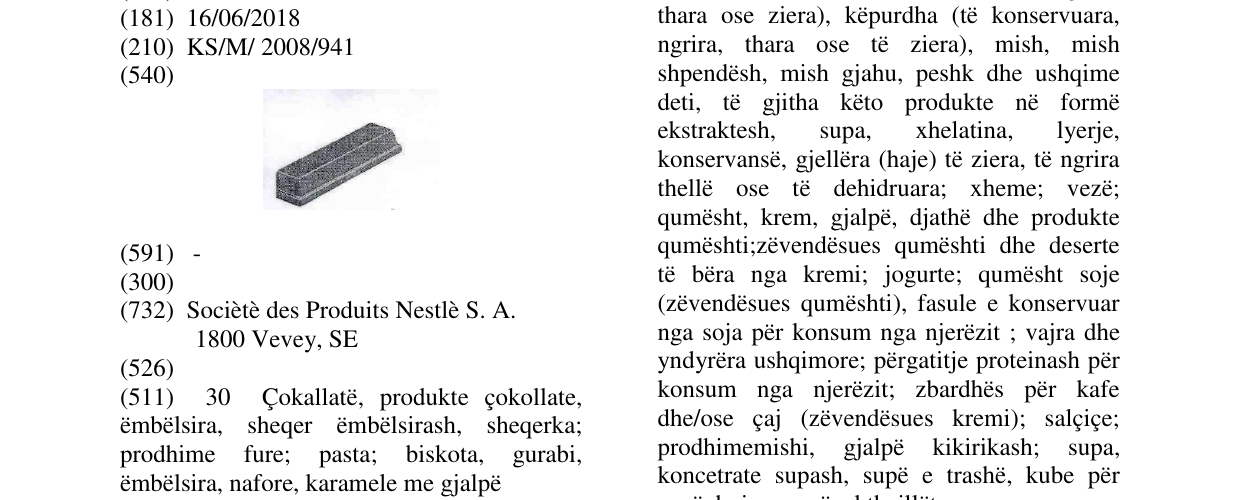 Zëri i markës Markë figurative në buletin