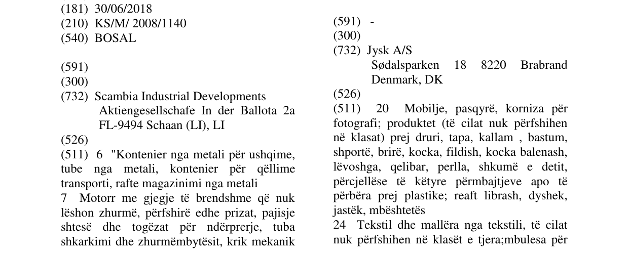 Zëri i markës BOSAL në buletin