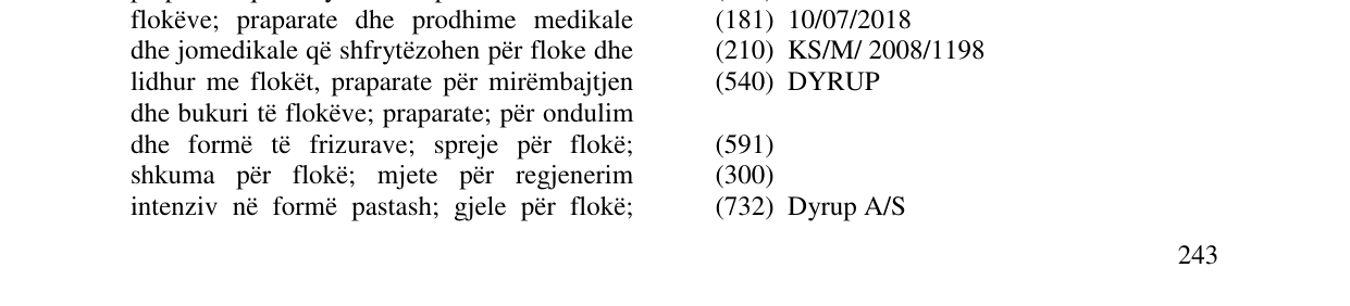 Zëri i markës DYRUP në buletin