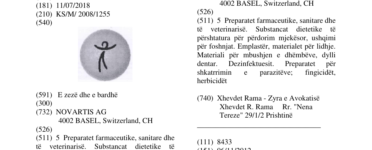 Zëri i markës Markë figurative në buletin