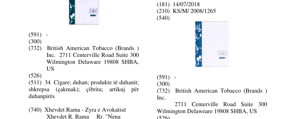 Zëri i markës Markë figurative në buletin