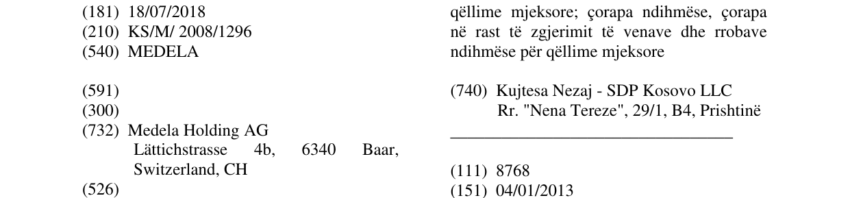 Zëri i markës MEDELA në buletin