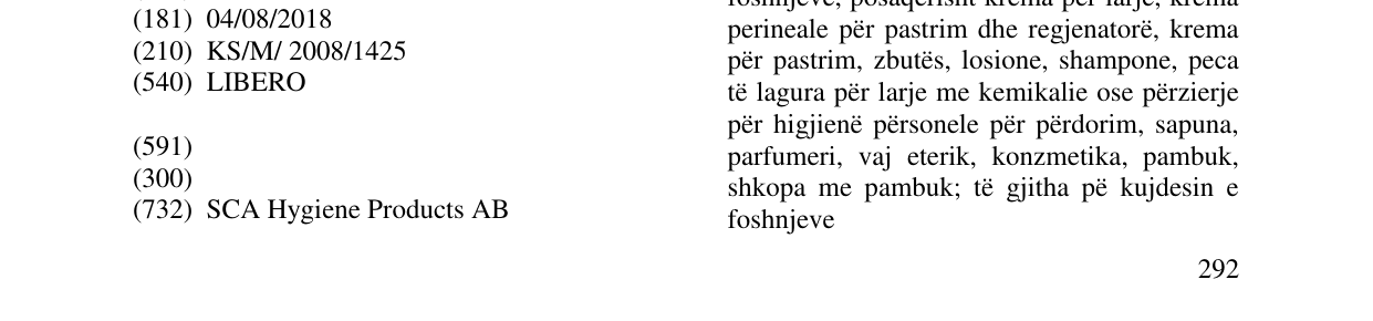 Zëri i markës LIBERO në buletin