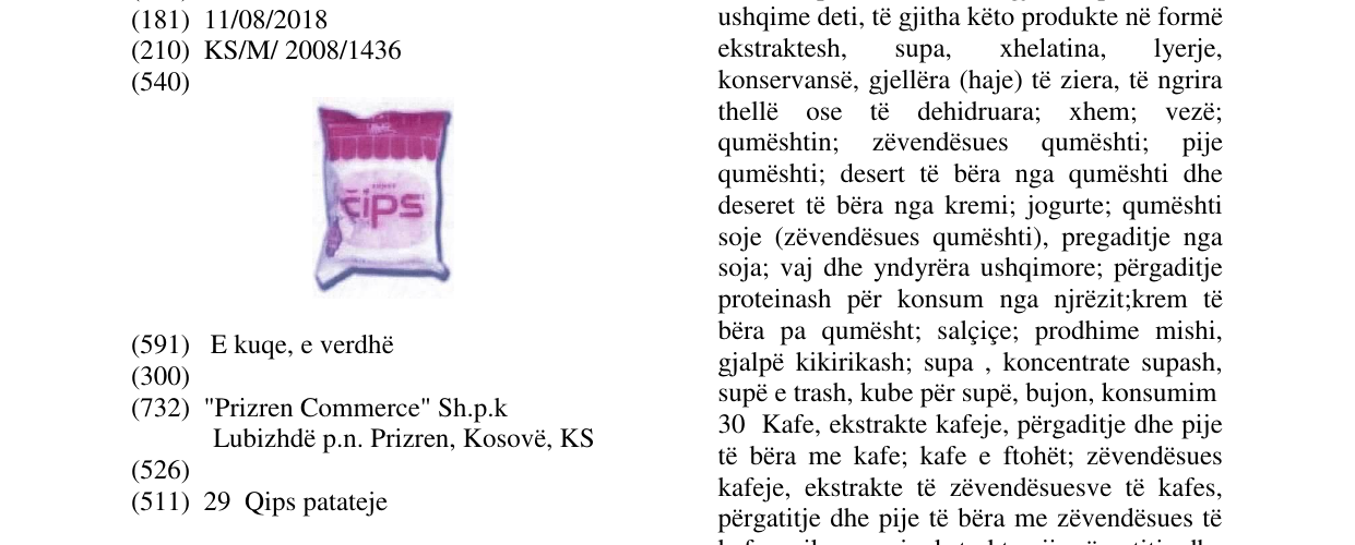 Zëri i markës CIPS-FIG. në buletin