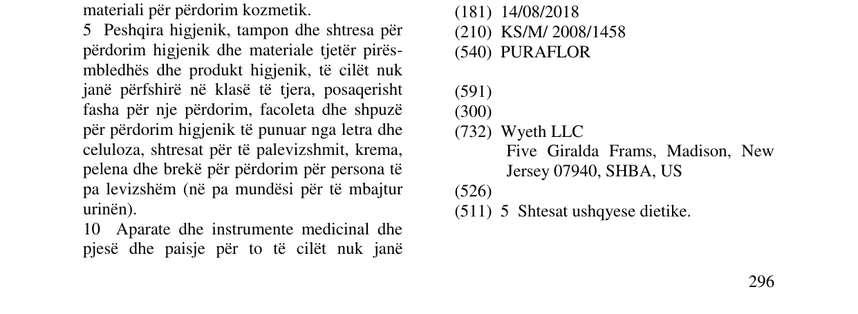 Zëri i markës PURAFLOR në buletin