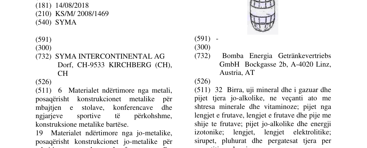 Zëri i markës SYMA në buletin