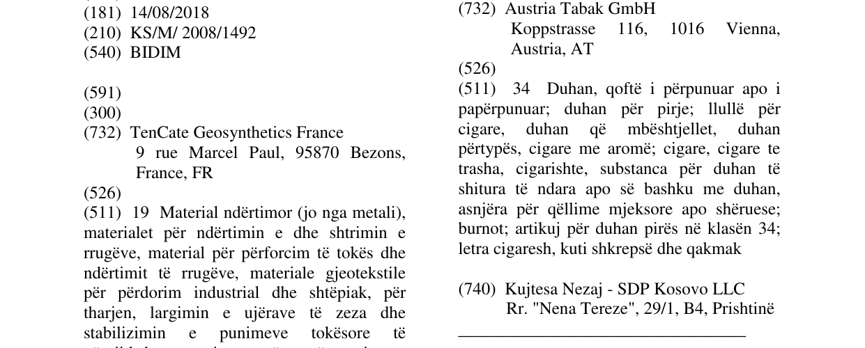 Zëri i markës BIDIM në buletin