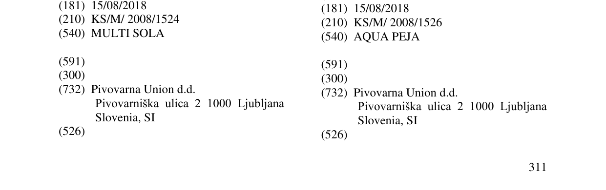 Zëri i markës AQUA PEJA në buletin
