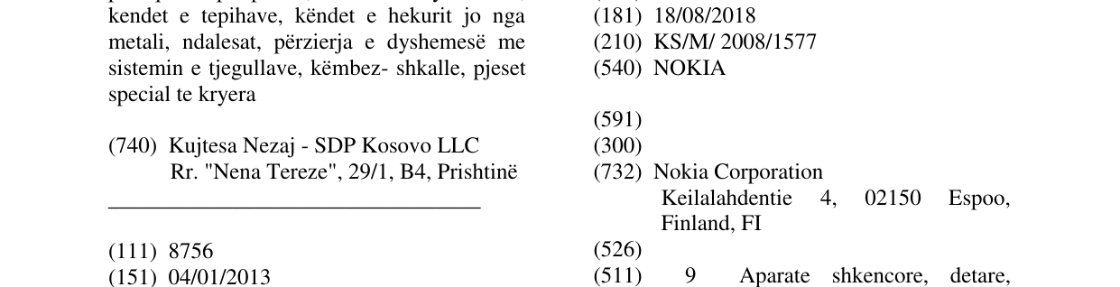 Zëri i markës NOKIA në buletin