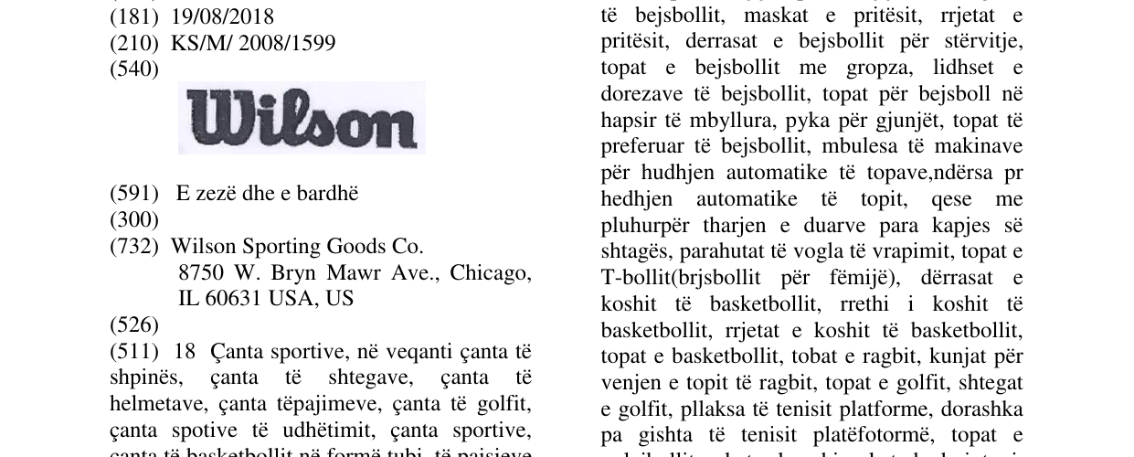 Zëri i markës Markë figurative në buletin