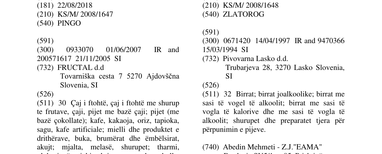 Zëri i markës PINGO në buletin