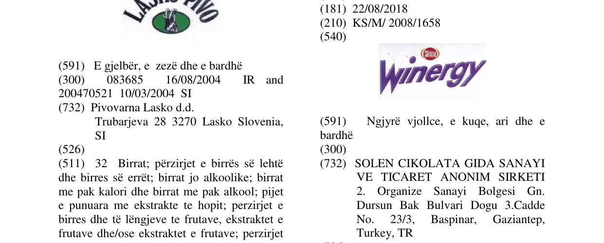 Zëri i markës WINERGY në buletin