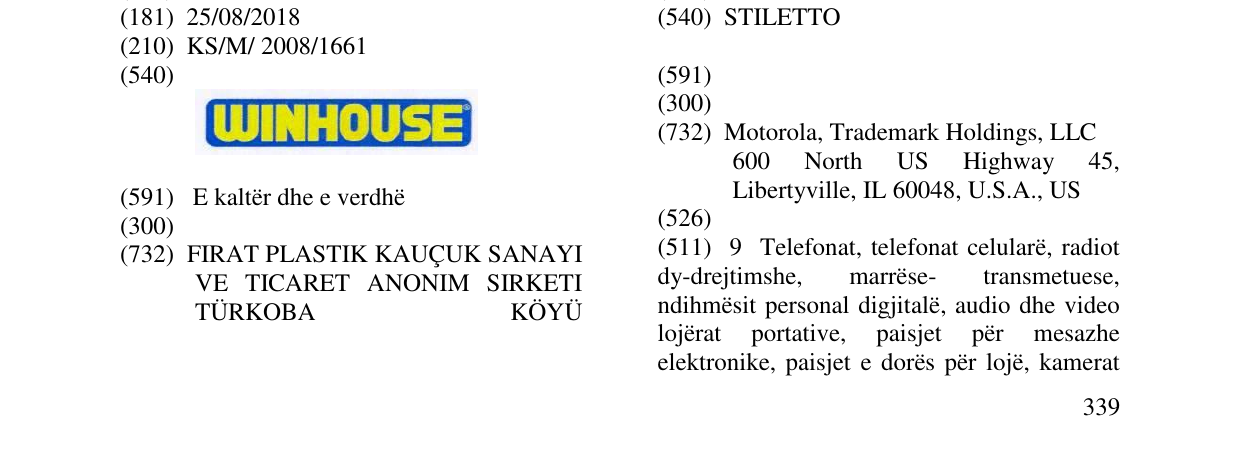 Zëri i markës WINHOUSE në buletin