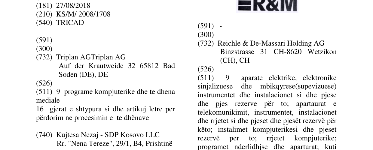 Zëri i markës TRICAD në buletin