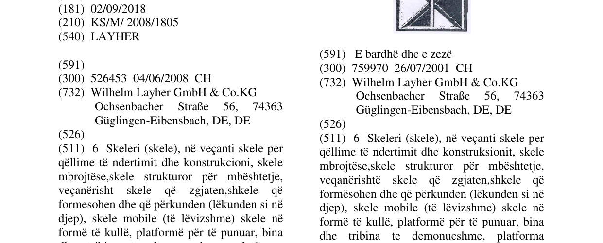 Zëri i markës LAYHER në buletin