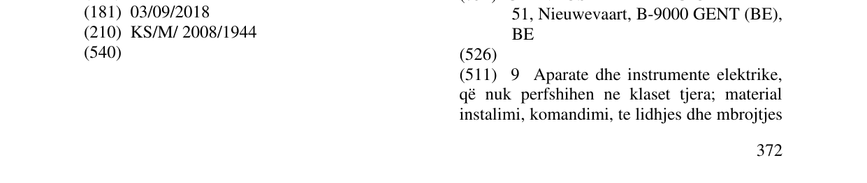 Zëri i markës VYNCKIER në buletin