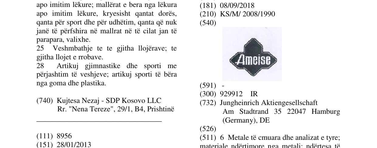 Zëri i markës Ameise në buletin