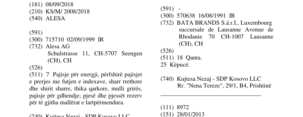 Zëri i markës ALESA në buletin