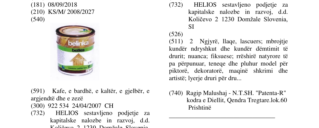 Zëri i markës belinka belles në buletin