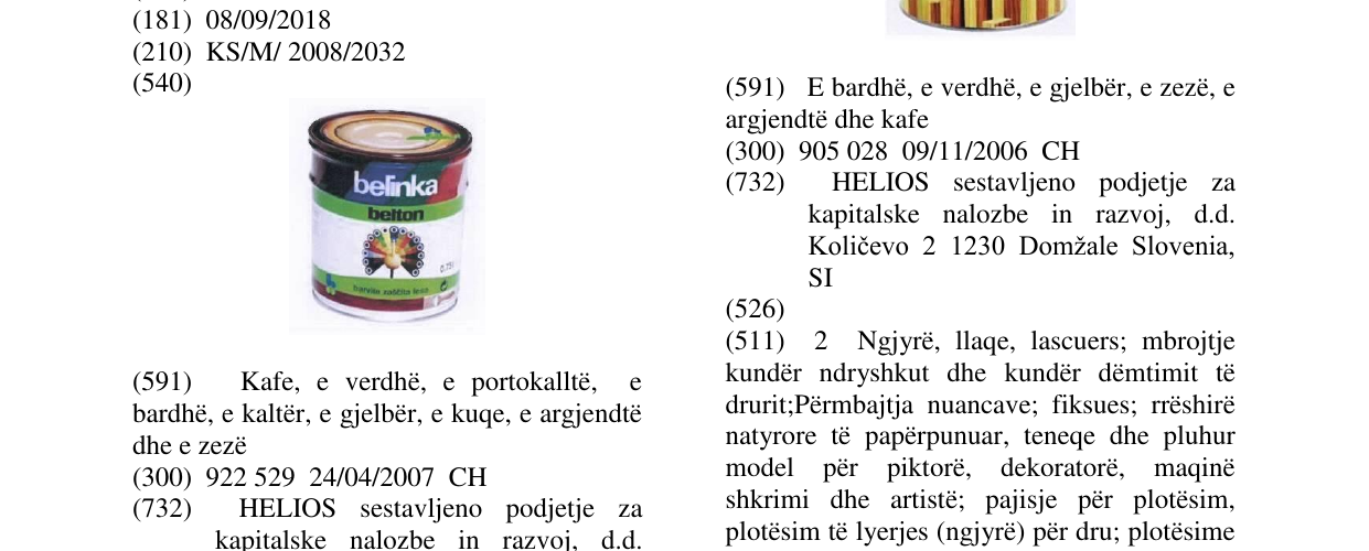 Zëri i markës belinka belton në buletin