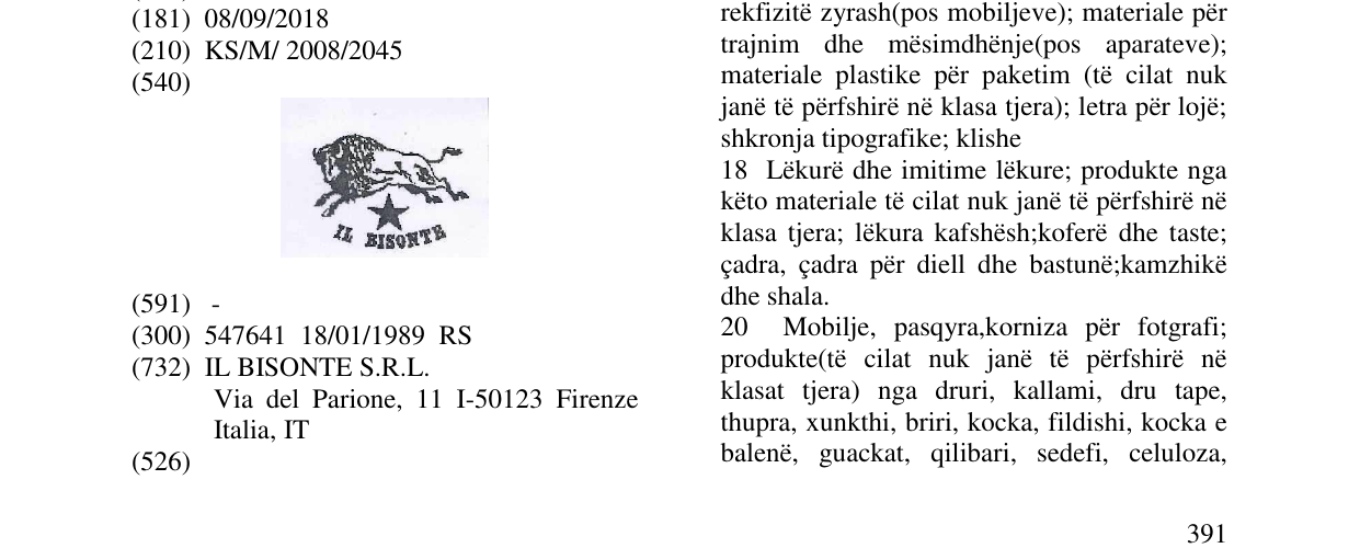 Zëri i markës Markë figurative në buletin