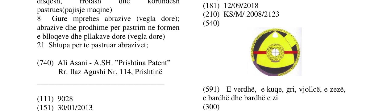 Zëri i markës Markë figurative në buletin