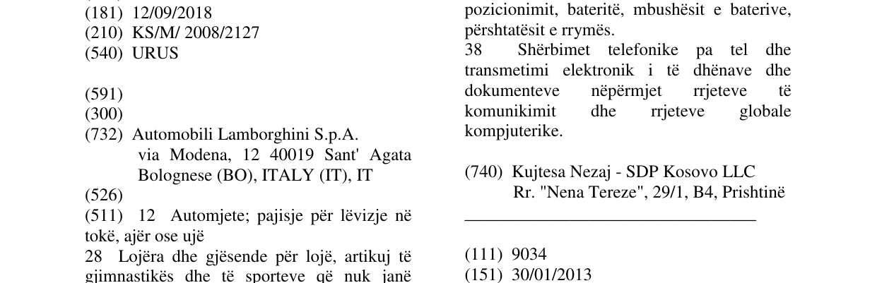 Zëri i markës URUS në buletin