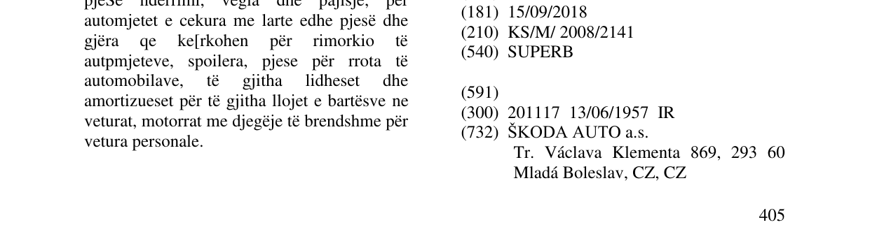 Zëri i markës SUPERB në buletin