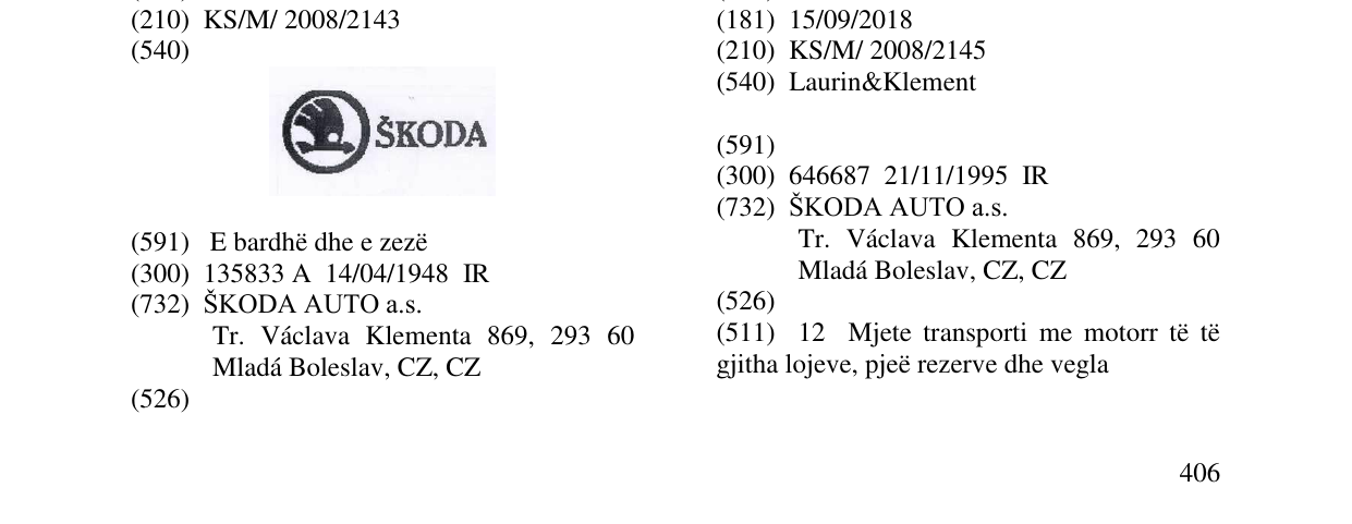 Zëri i markës Laurin&Klement në buletin