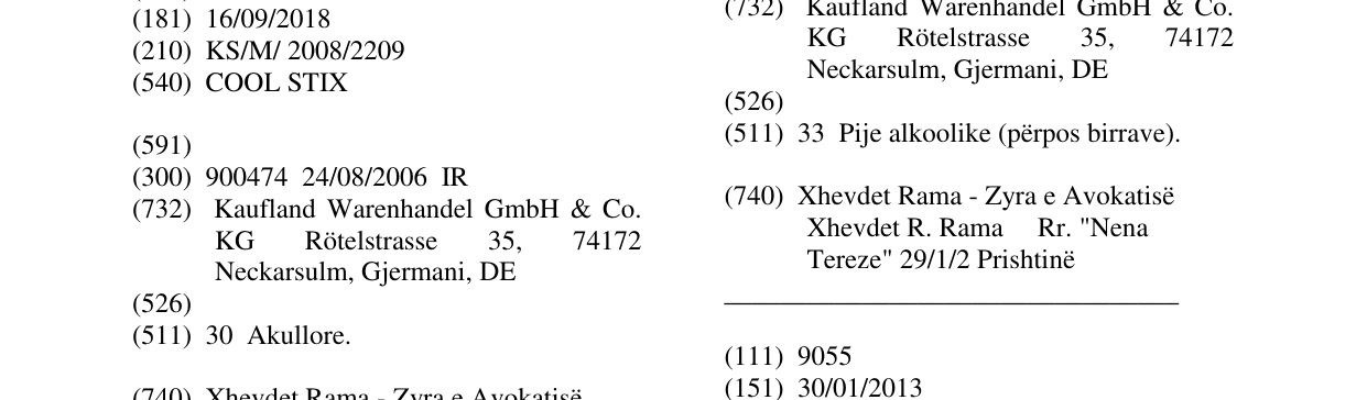 Zëri i markës COOL STIX në buletin