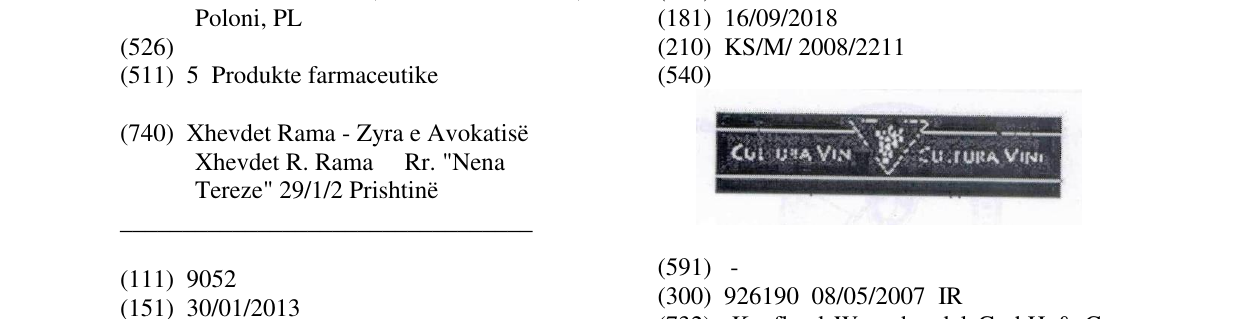 Zëri i markës CULTURA VINI Logo në buletin