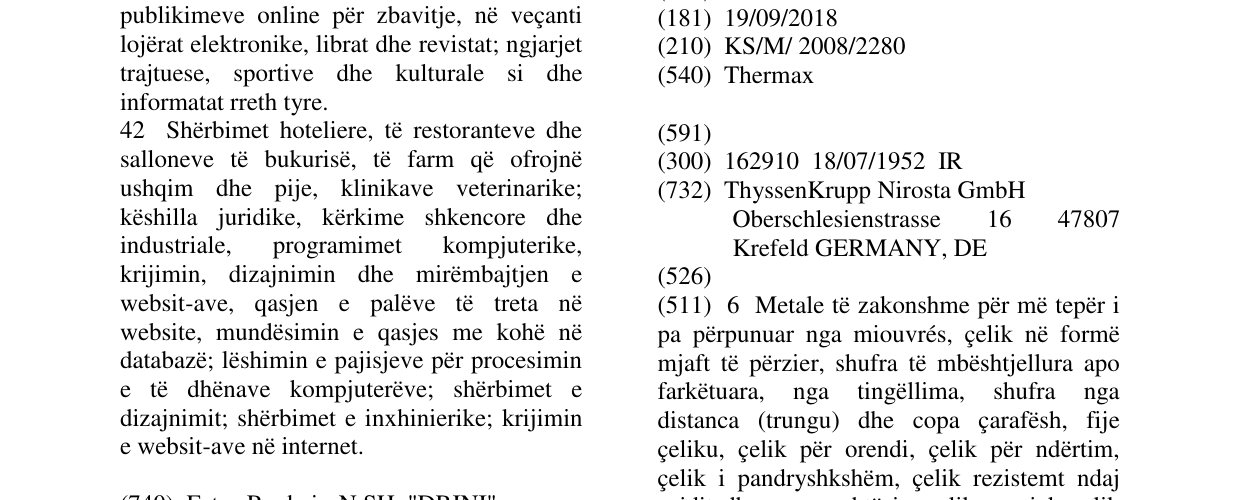 Zëri i markës Thermax në buletin