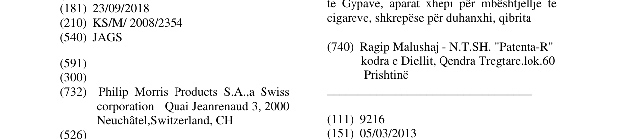 Zëri i markës JAGS në buletin