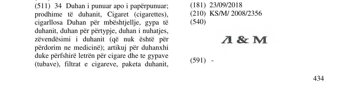 Zëri i markës ¿ & M në buletin