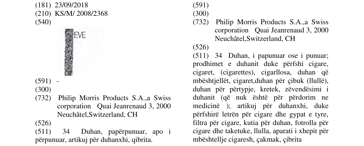Zëri i markës EVE në buletin