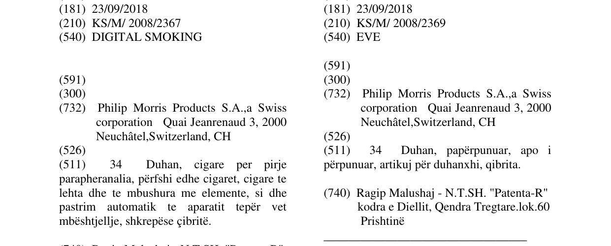 Zëri i markës EVE në buletin