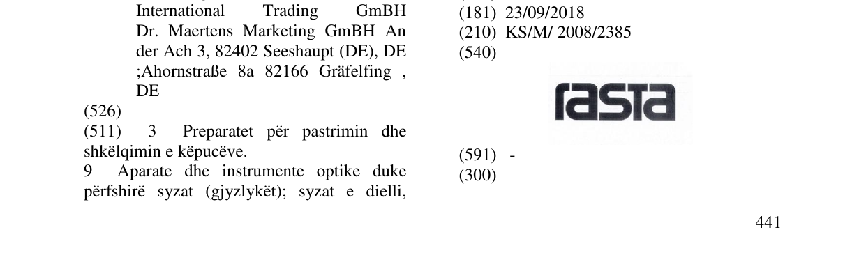Zëri i markës Markë figurative në buletin