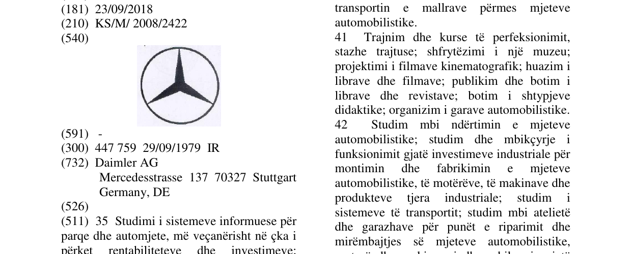 Zëri i markës Markë figurative në buletin