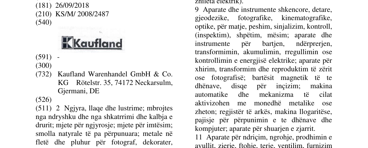 Zëri i markës K KAUFLAND në buletin