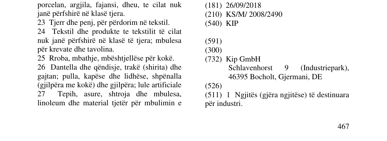 Zëri i markës KIP në buletin