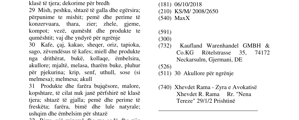 Zëri i markës MaxX në buletin